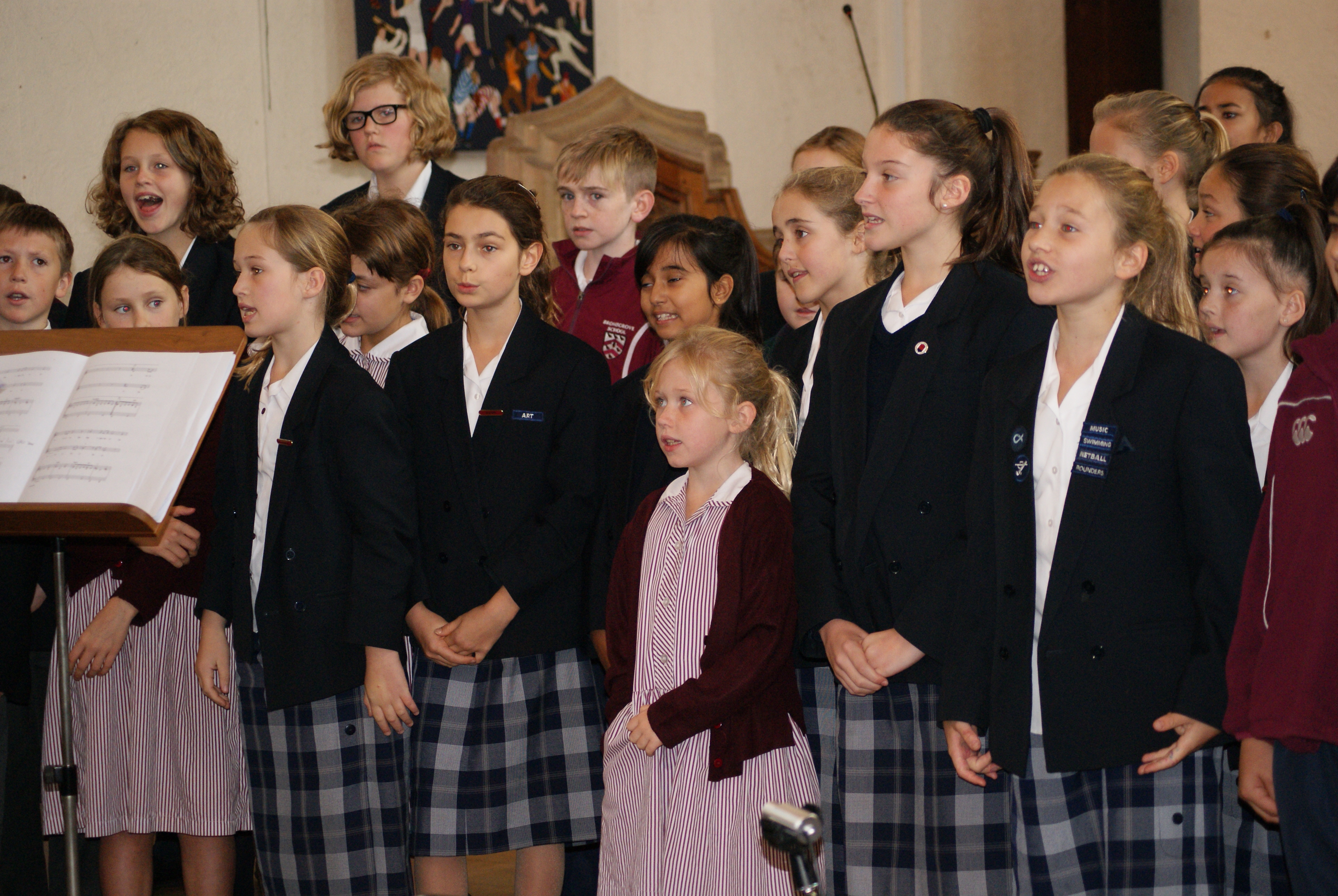 The Prep Choir performing their chosen Christmas Carol